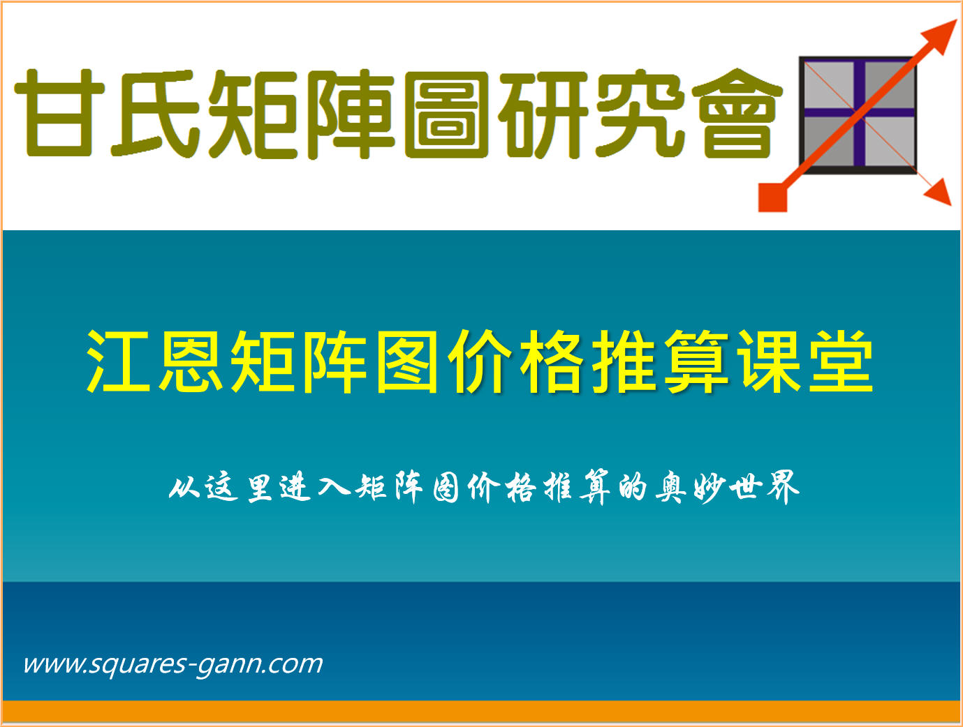 江恩矩阵图价格推算课堂 3堂课