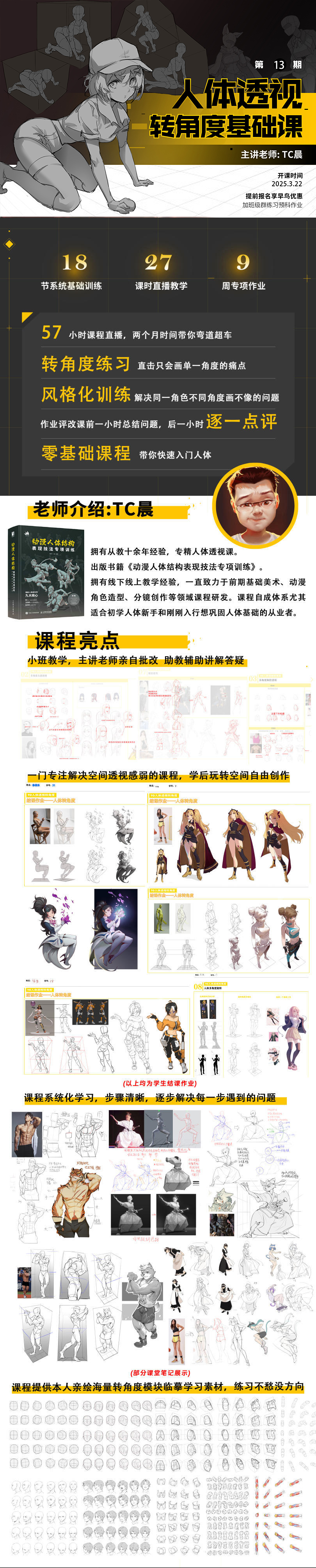 人体转角度默写课第13期, image size:810x4014